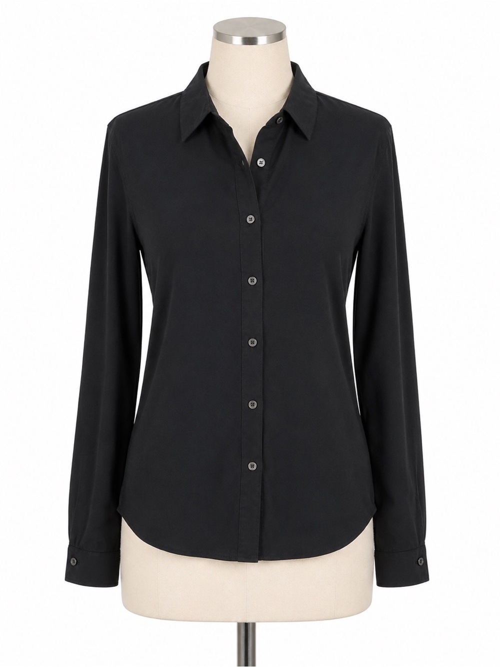 H&M Women’s Black Button-Up Blouse – Size 4